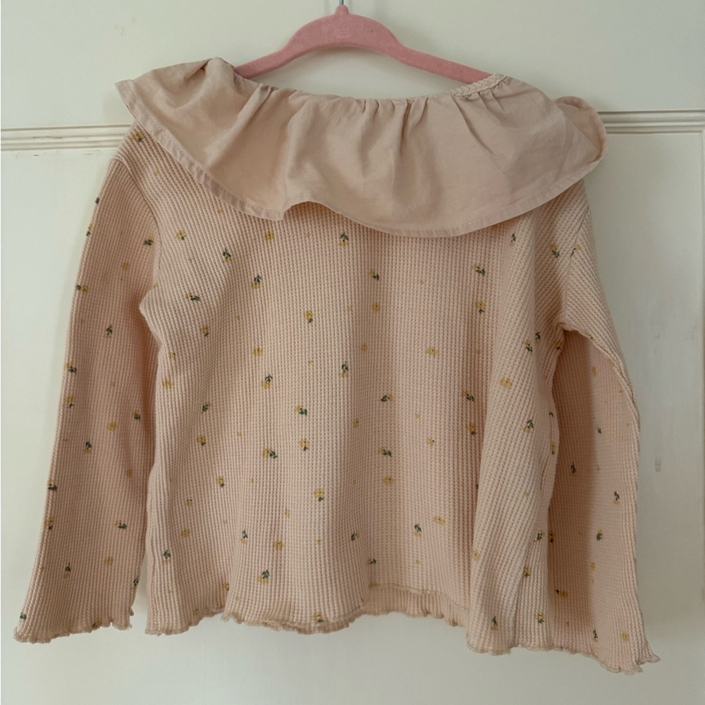 Zara Waffle Knit Collared Shirt Size 3-4 Years